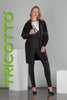 Tricotto Sequin Hoodie dress or cardigan with striking front silver sequin and polyurethane detail.