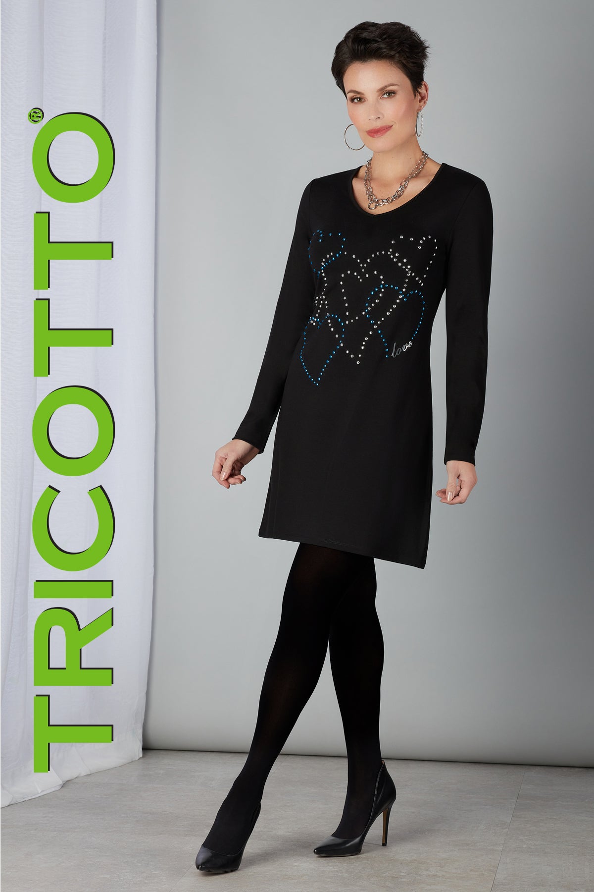 Tricotto Sequin Dress-Buy Tricotto Dresses Online-Tricotto Clothing Montreal-Little Black Dresses Online