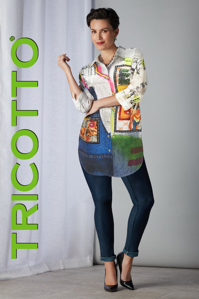 Tricotto Blouses-Buy Tricotto Blouses Online-Tricotto Clothing Montreal-Online Blouse Shop-Tricotto Fashionista Bling Tops