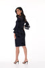 Frank Lyman Navy embroidered knit dress with sleeve detail