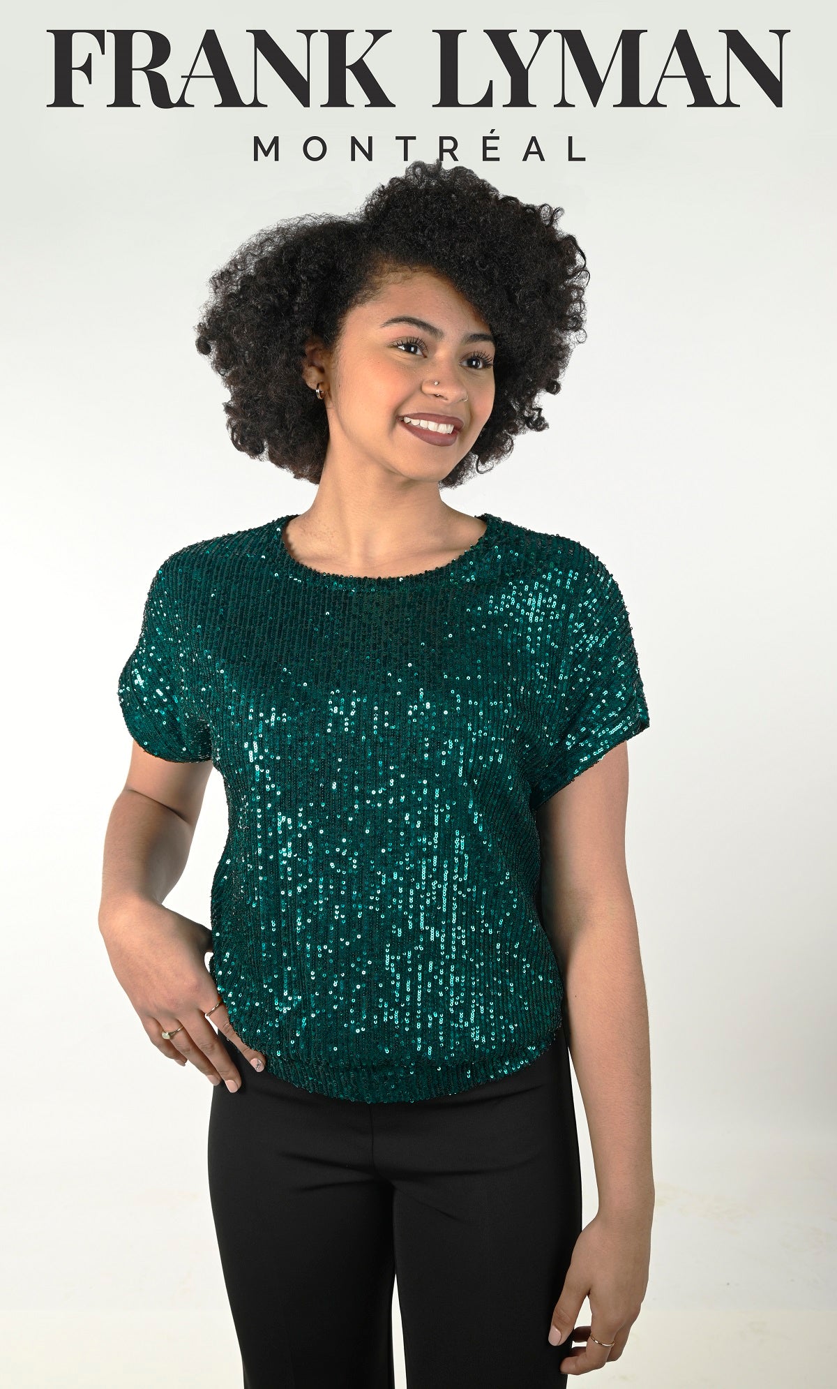 Frank Lyman Montreal Evening Tops-Frank Lyman Montreal Evening Wear-Frank Lyman Montreal Sequin Top