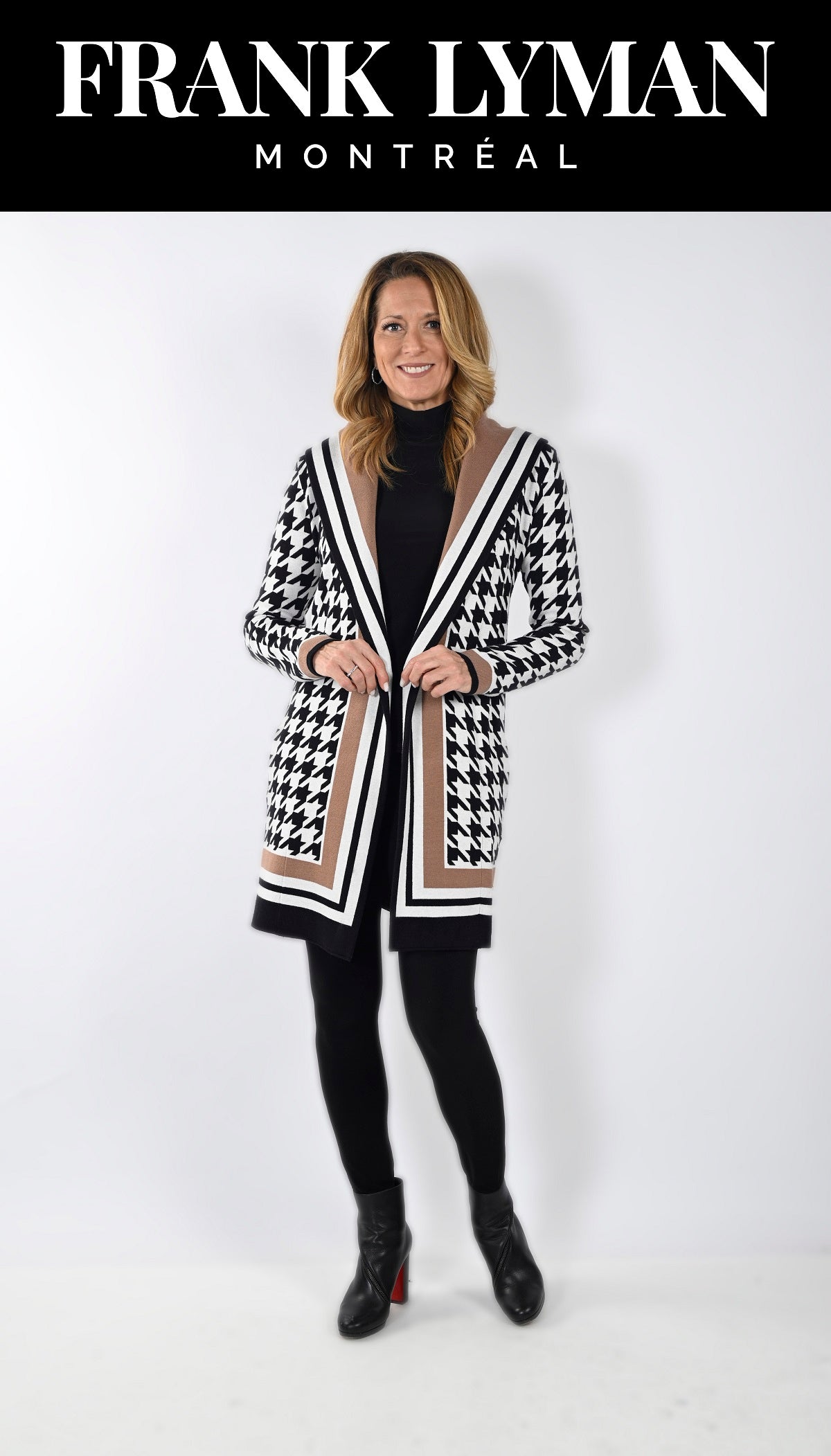 Frank Lyman Montreal Cardigan Sweater-Buy Frank Lyman Montreal Sweaters Online-Frank Lyman Montreal Online Sweaters Shop-Frank Lyman Montreal Fall 2023 Collection