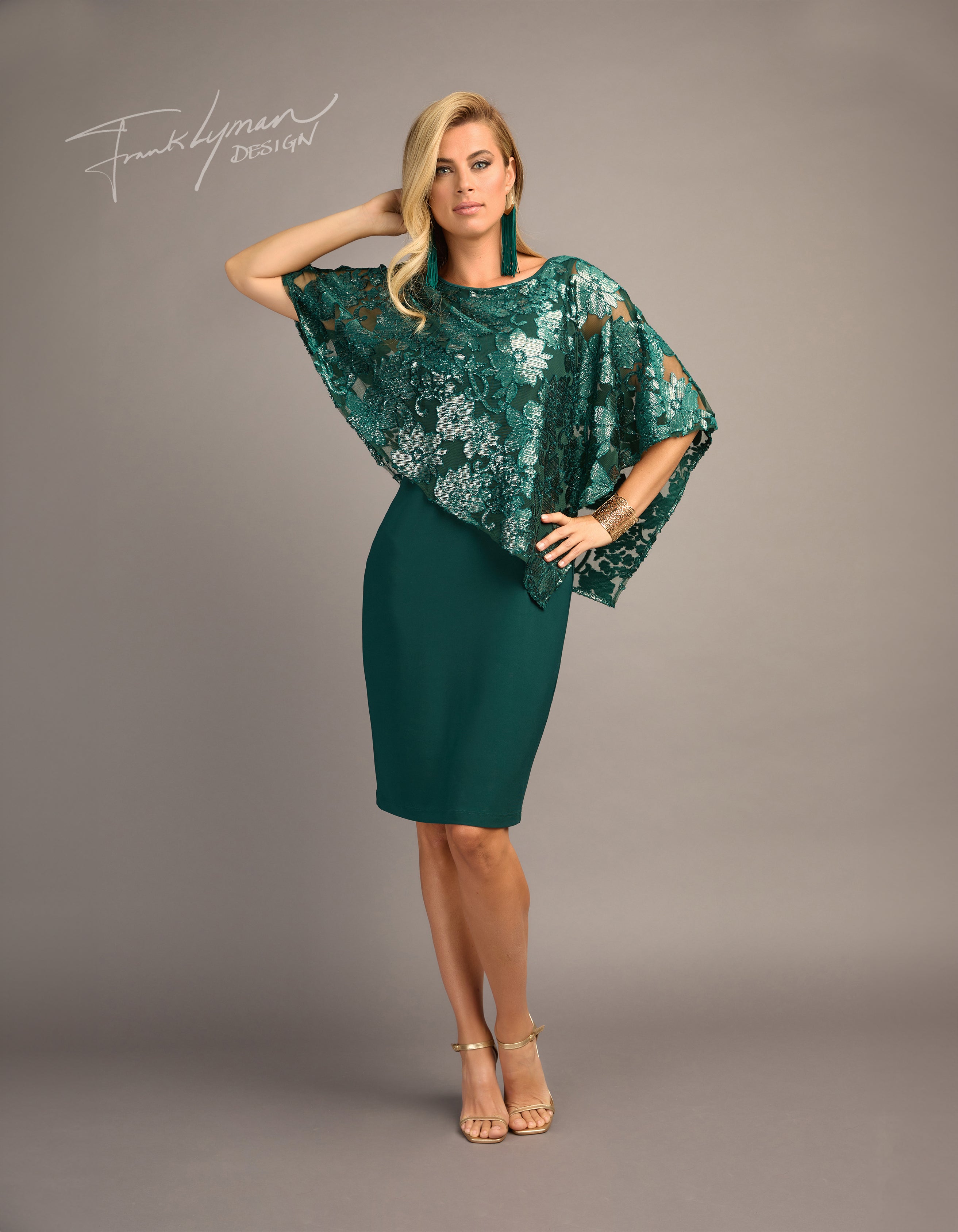 Frank Lyman Montreal Green Dress-Frank Lyman Montreal Cocktail Dresses-Online Dress Shop-Frank Lyman Montreal Online Dress Shop