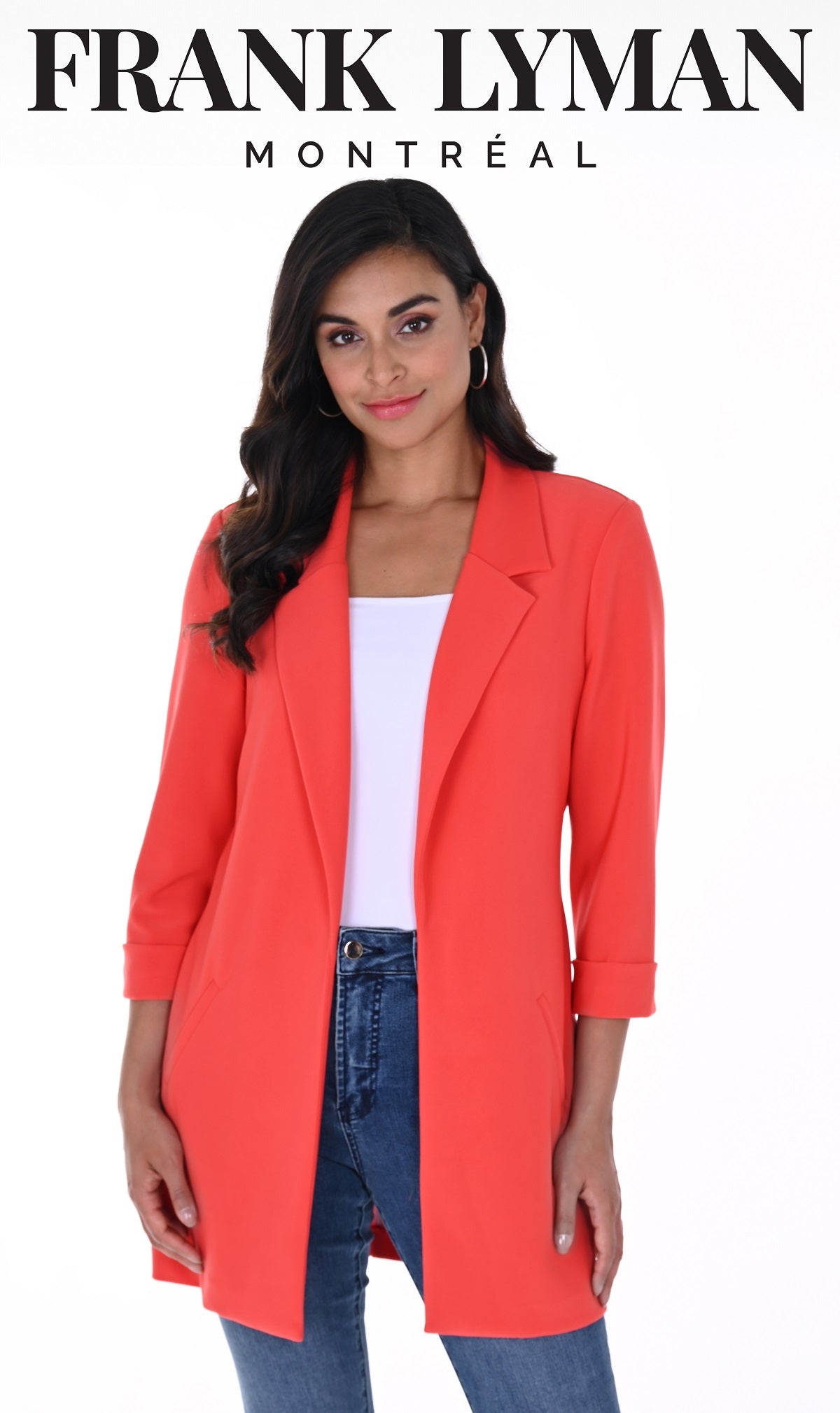 Frank Lyman Montreal Orange Jacket-Frank Lyman Montreal Jackets-Buy Frank Lyman Montreal Jackets Online