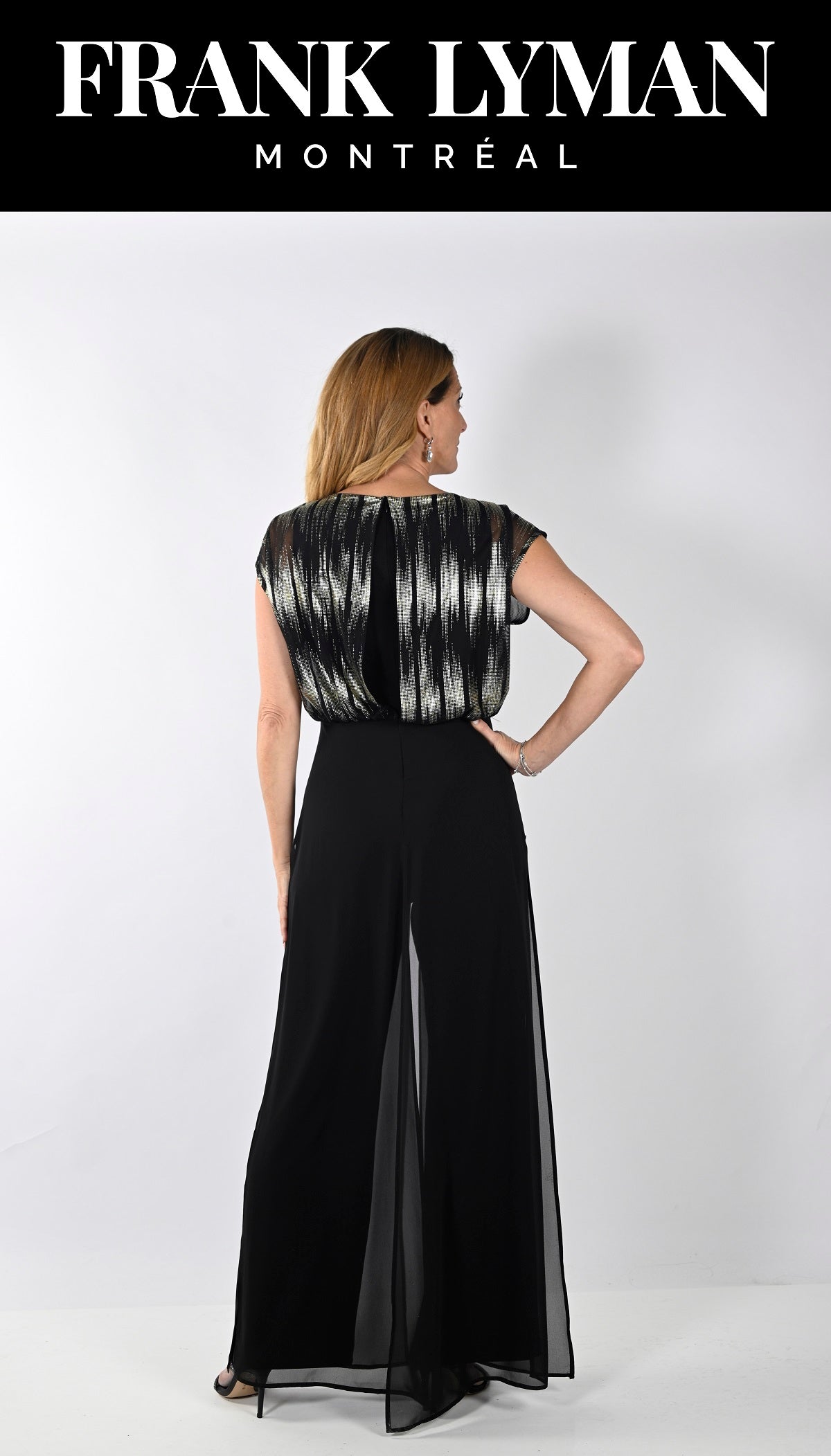 Frank Lyman Montreal Jumpsuits-Buy Frank Lyman Montreal Jumpsuits Online-Frank Lyman Montreal Black-gold Jumpsuits