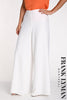 Frank Lyman Montreal Off white Wide Leg Linen Style Pant