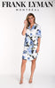 Frank Lyman Montreal Floral Blouse Dress With Sequin Pocket Detail