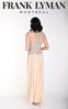 Champagne Evening gown  with sequin top and chiffon fuller skirt