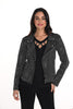 Frank Lyman Montreal Black Rhinestone Moto Jacket