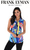 Frank Lyman Montreal Sleeveless Multi Colored Tunic With Embellished Zipper