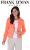 Frank Lyman Montreal Orange Motto Jacket-Orange Motto Jacket With Silver Zipper Detail