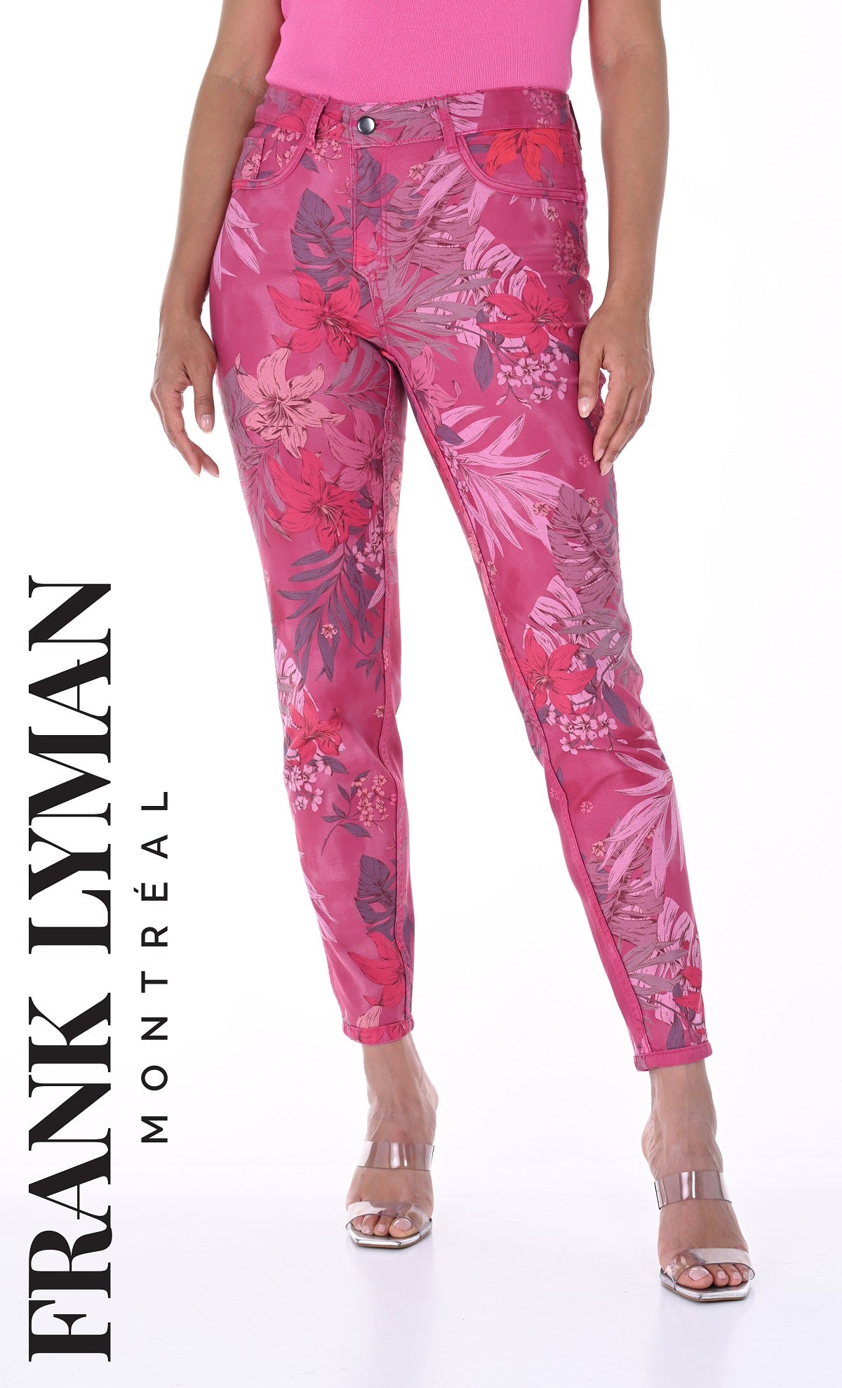 Frank Lyman Montreal Reversible Fuchsia Print Jeans