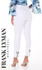 Frank Lyman Montreal Pearl Jeans-Frank Lyman Montreal White With Back Pearl Bow Detail-White Pearl Jeans