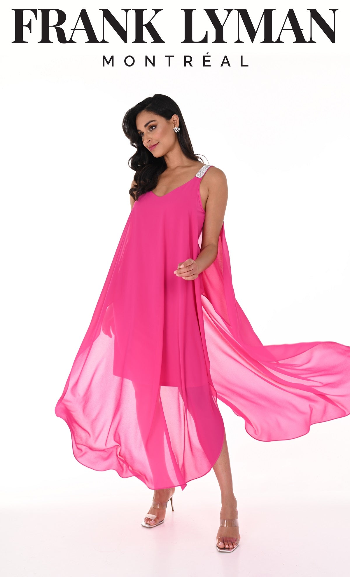 Frank Lyman Montreal Bright Pink Cocktail Dress