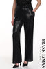 Frank Lyman Montreal Black Pull On Sequin Pant With Pockets in Wider Leg Style