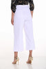 Frank Lyman wide leg off white cotton crop length jeans