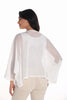 Frank Lyman Off white 2 piece mesh sweater with front pearl sequin heart detail