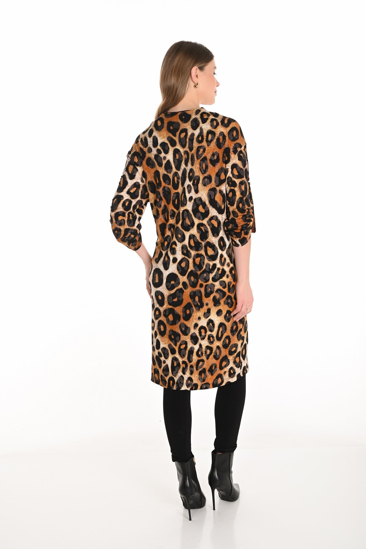 Frank Lyman cheetah kimono jacket with sleeve detail