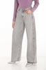 Frank Lyman High Waited grey wide leg jeans with sequin detail on front and back