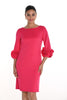 Frank Lyman fuchsia cocktail dress with sleeve detail