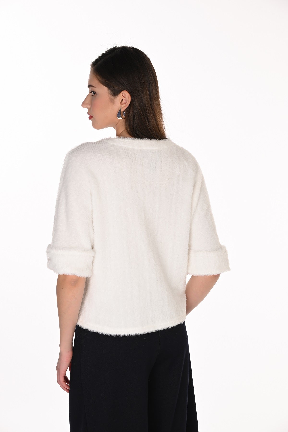 Chandail en tricot texturé à cils. Frank Lyman 263356