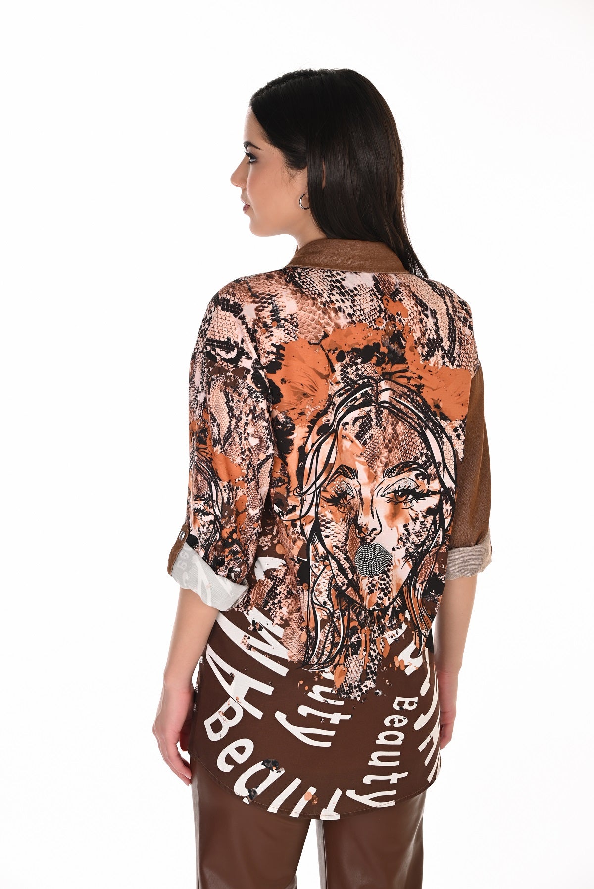High Fashion Tunic Blouse With Sequin Detail. Frank Lyman 263759