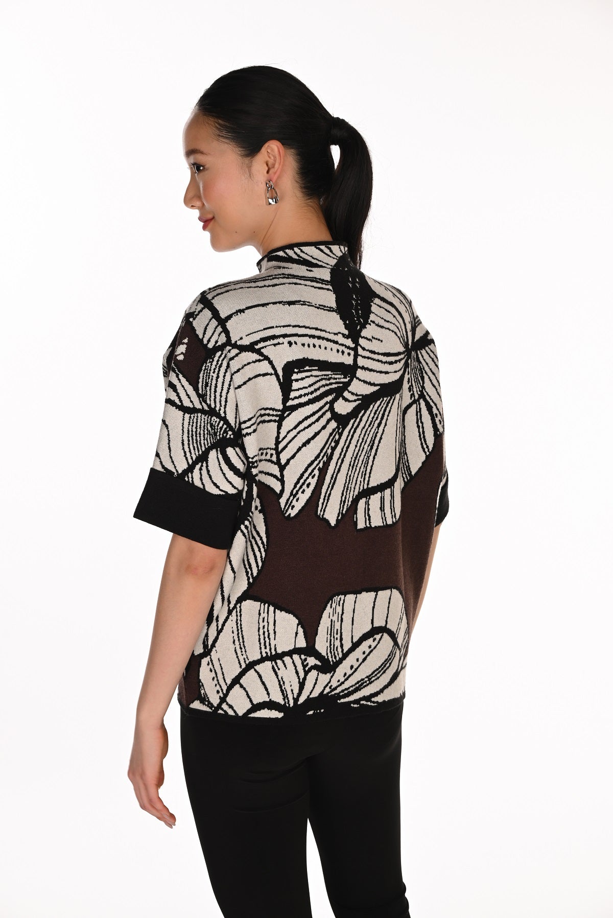 Pull en maille texturée à manches chauve-souris. Frank Lyman 263773