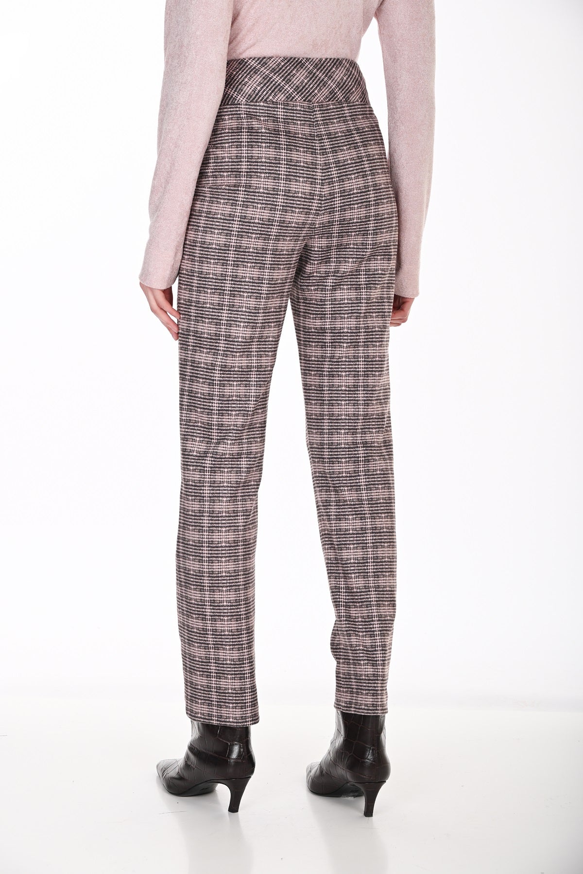 Pantalon droit en maille texturée à carreaux, fabriqué au Canada. Frank Lyman 264406