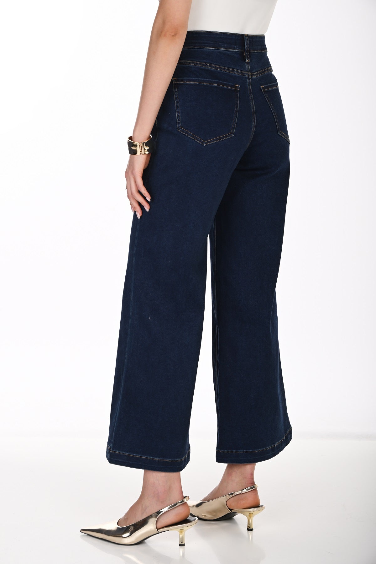 Premium Mid Rise Soft Stretch Wide Leg Jeans. Frank Lyman 264823