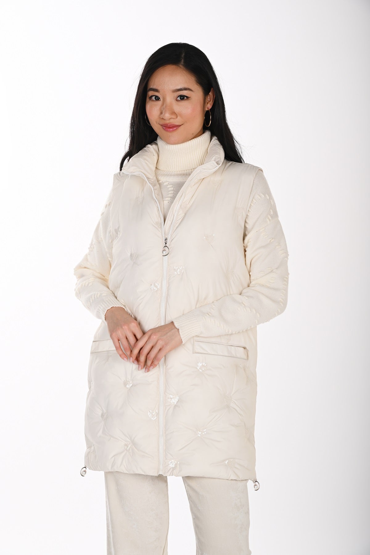 Practical Puffy Vest In Flattering Silhouette. Frank Lyman 264838