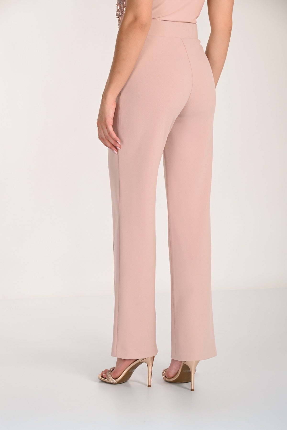 Pink Lined Pull On Evening Pant