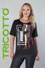 Tricotto Full Sequin Front Tunic With Fashion Print