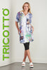 Tricotto Sequin Fashionista Print Shirt Dress