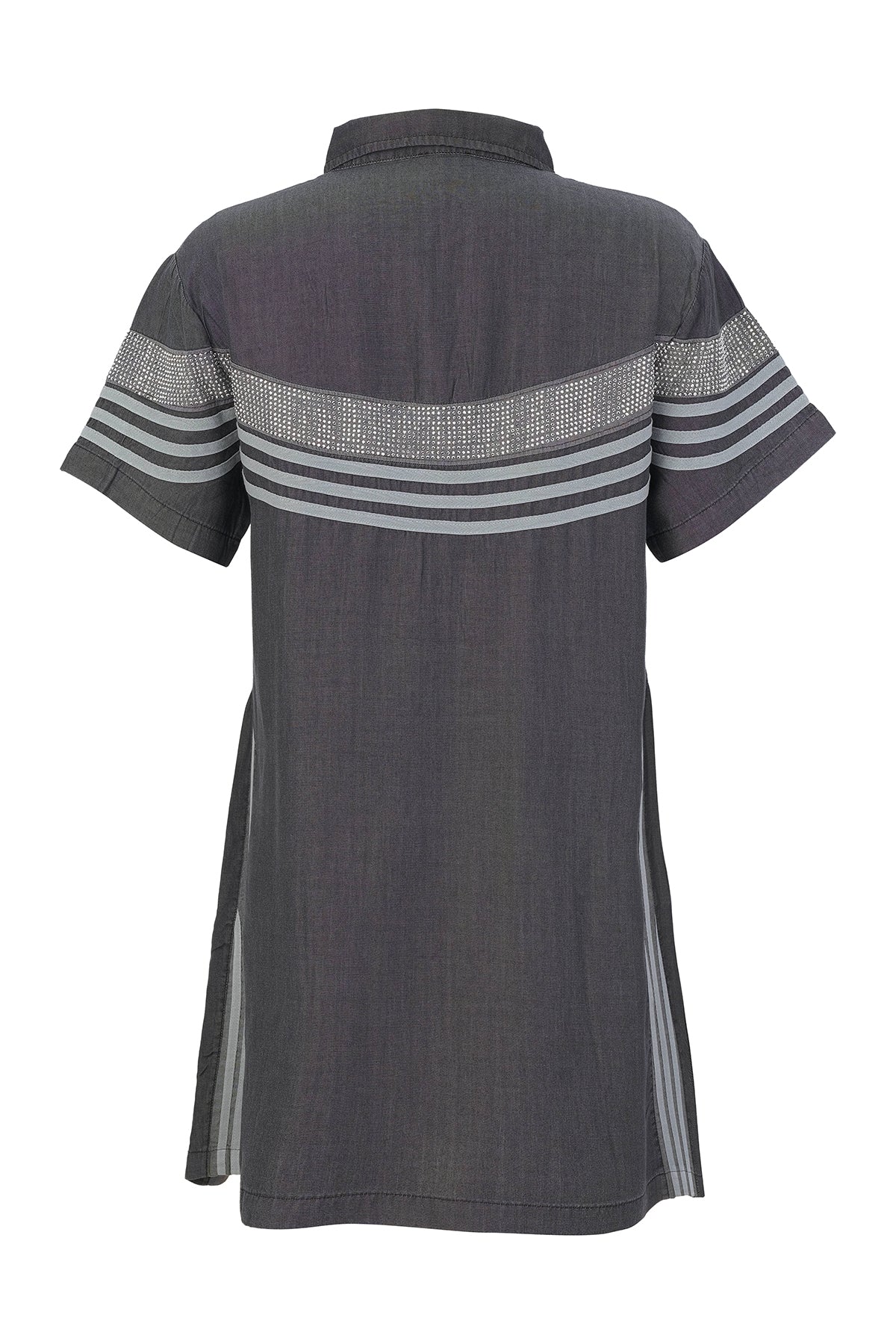 Robe Tricot Pailleté Tencel Gris. Tricotto Style 56352