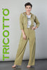 Tricotto Khaki Bomber Style Hoodie Jacket With White Draw string Detail