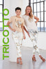 Tricotto beige t-shirt with front love print.