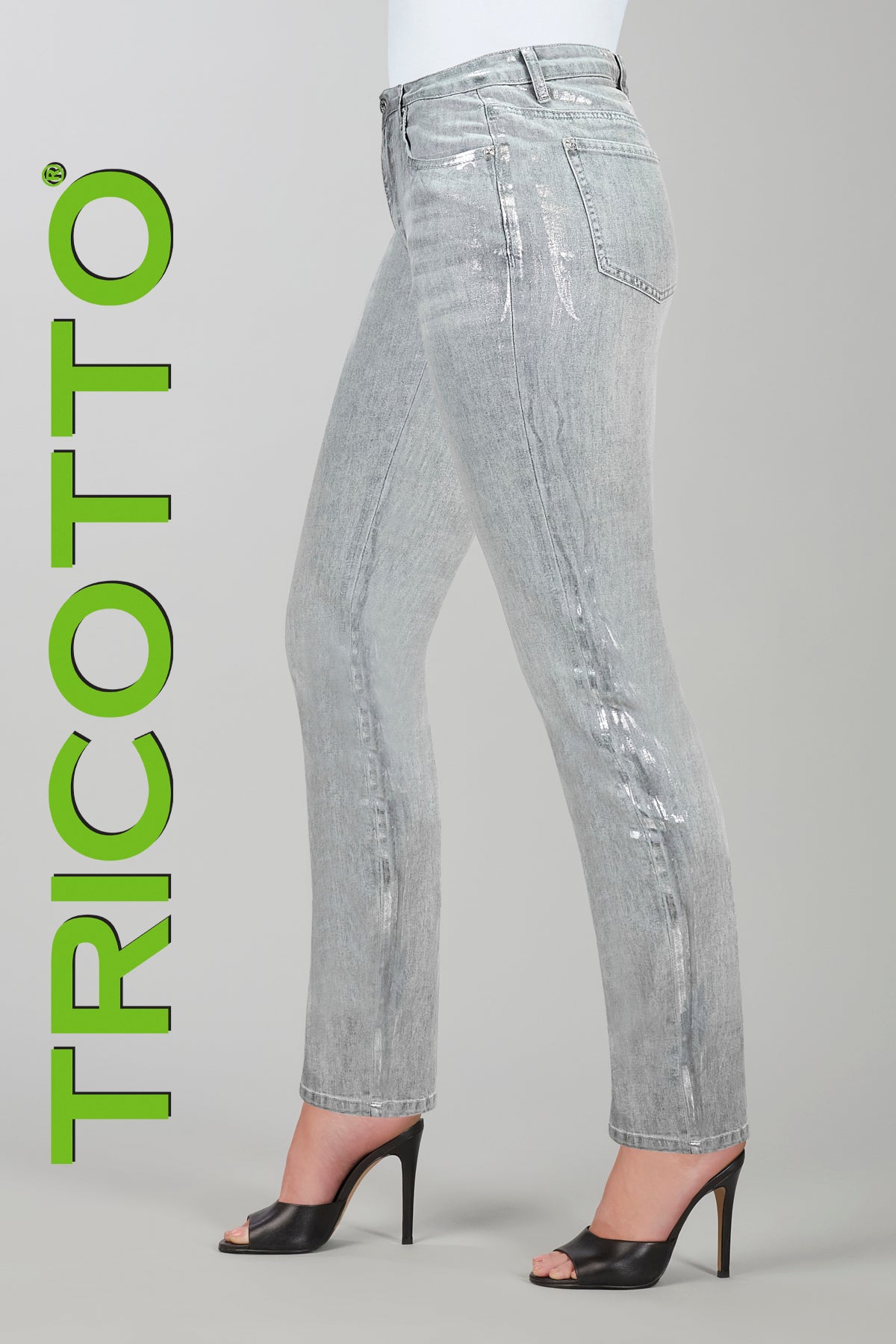 752-S25 (Jeans) Gris et Blanc