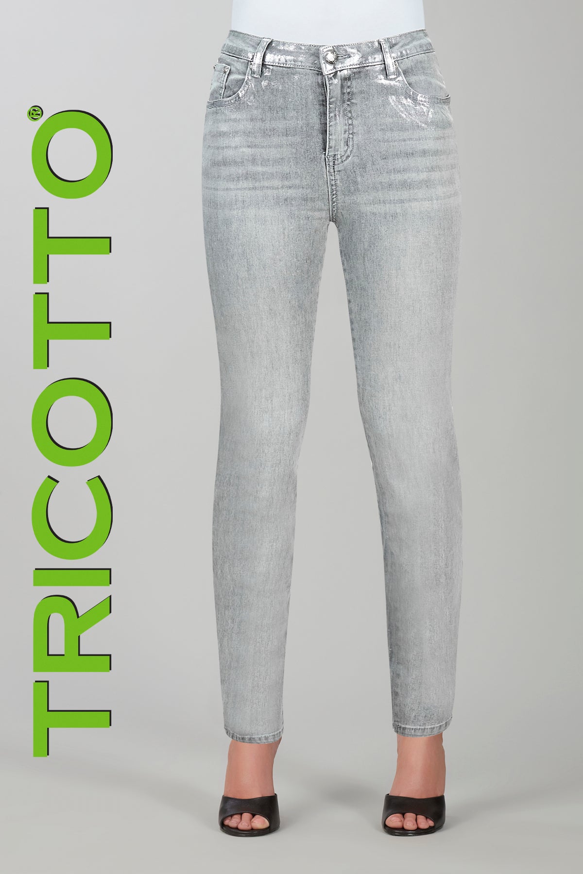 752-S25 (Jeans) Gris et Blanc