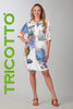 Tricotto shirt dress with front sequin print detail