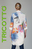 Tricotto shirt dress with front sequin print detail