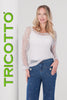 Tricotto Crochet Knit Sweater In Grey