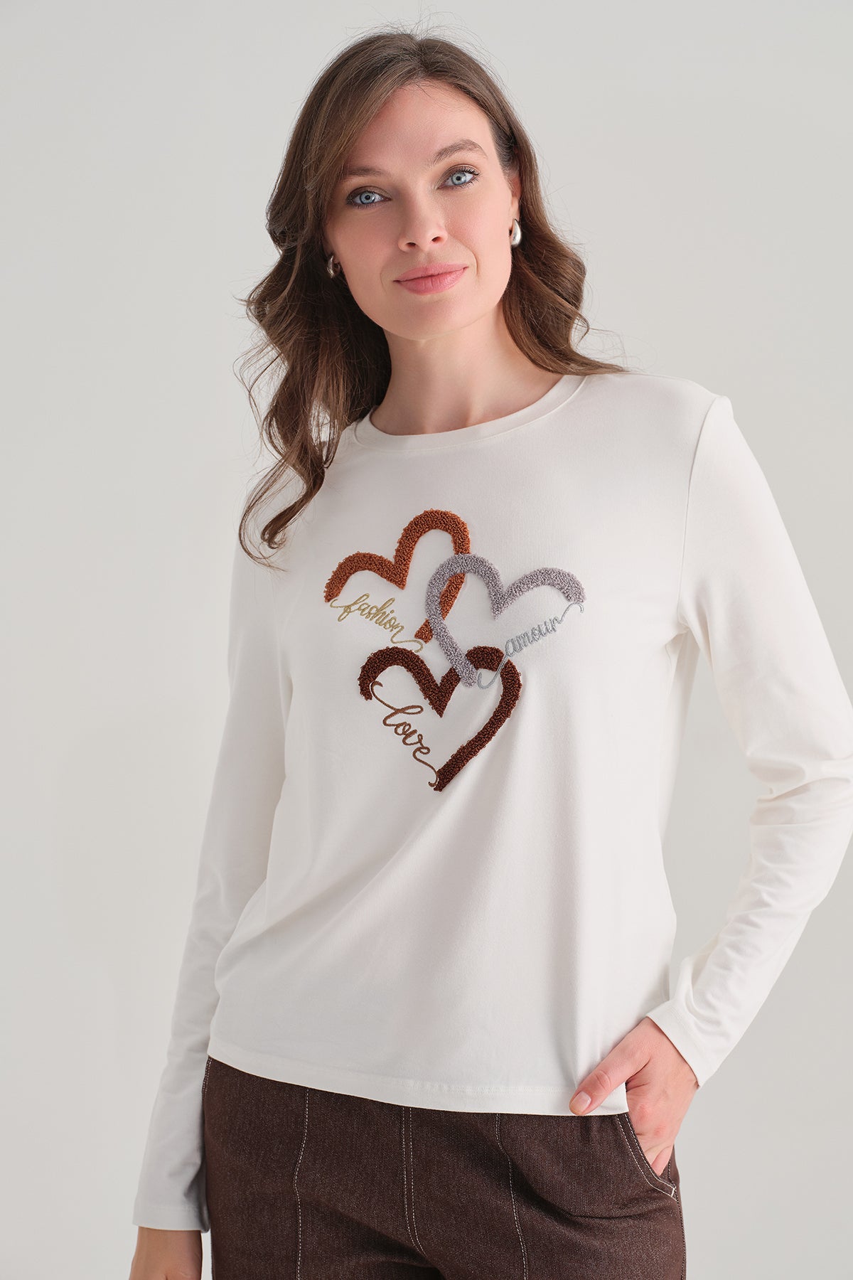 Textured Knit Sweater. Tricotto 96017