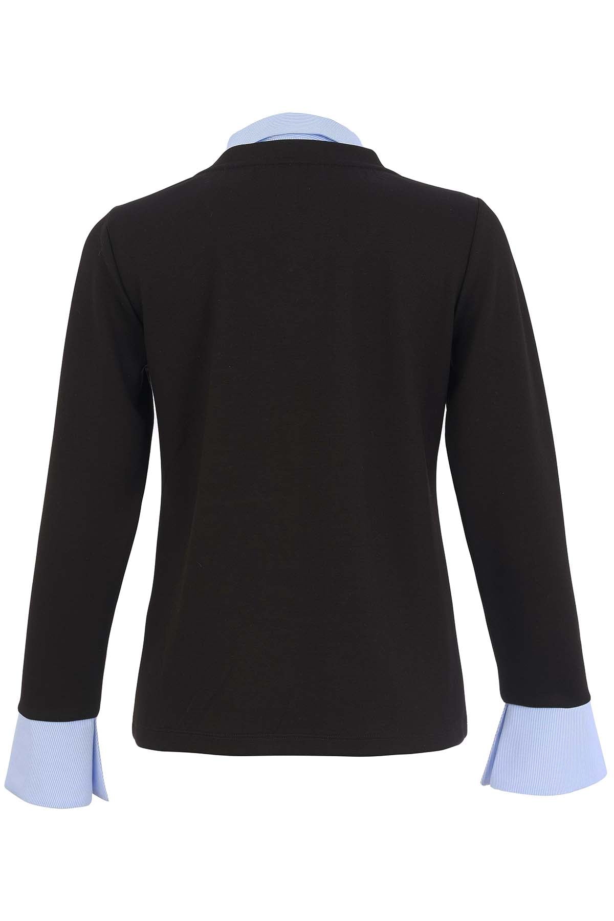 Fashionable Fooler Top With Front Pearl Detail. Tricotto 96128