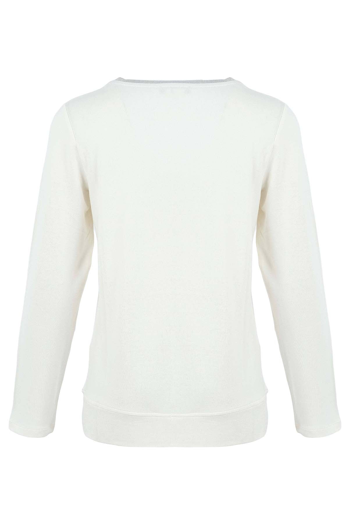 Pull en maille extensible à imprimé floral. Tricotto 96150