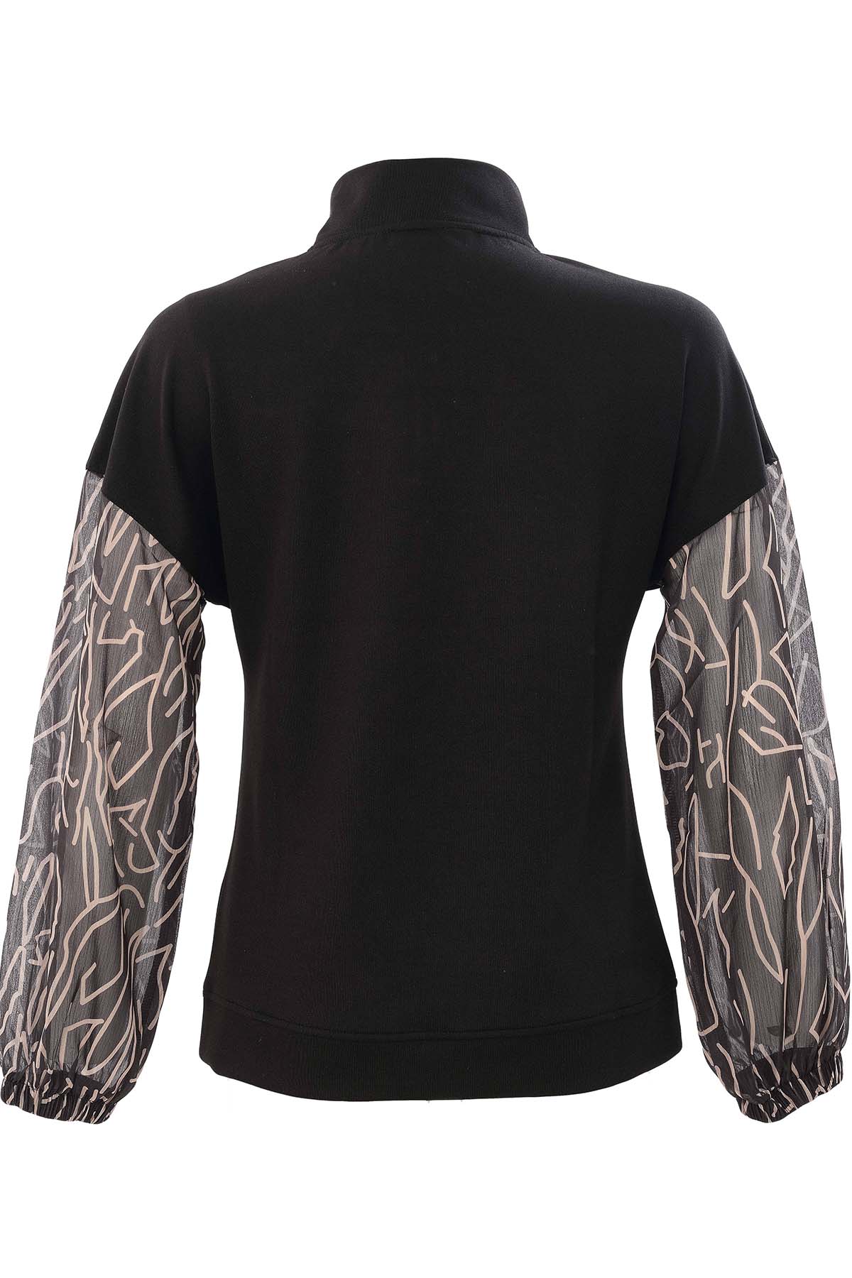 Textured Knit Sweater With Zip Front And Doman Sleeve. Tricotto 96199