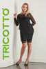 Tricotto Black Sheer Tunic Stretch Mesh Cover-up