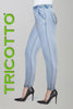 Tricotto jeans with pull on waistband and sequin pocket detail. Relaxed cargo style in soft lyocell fabric.