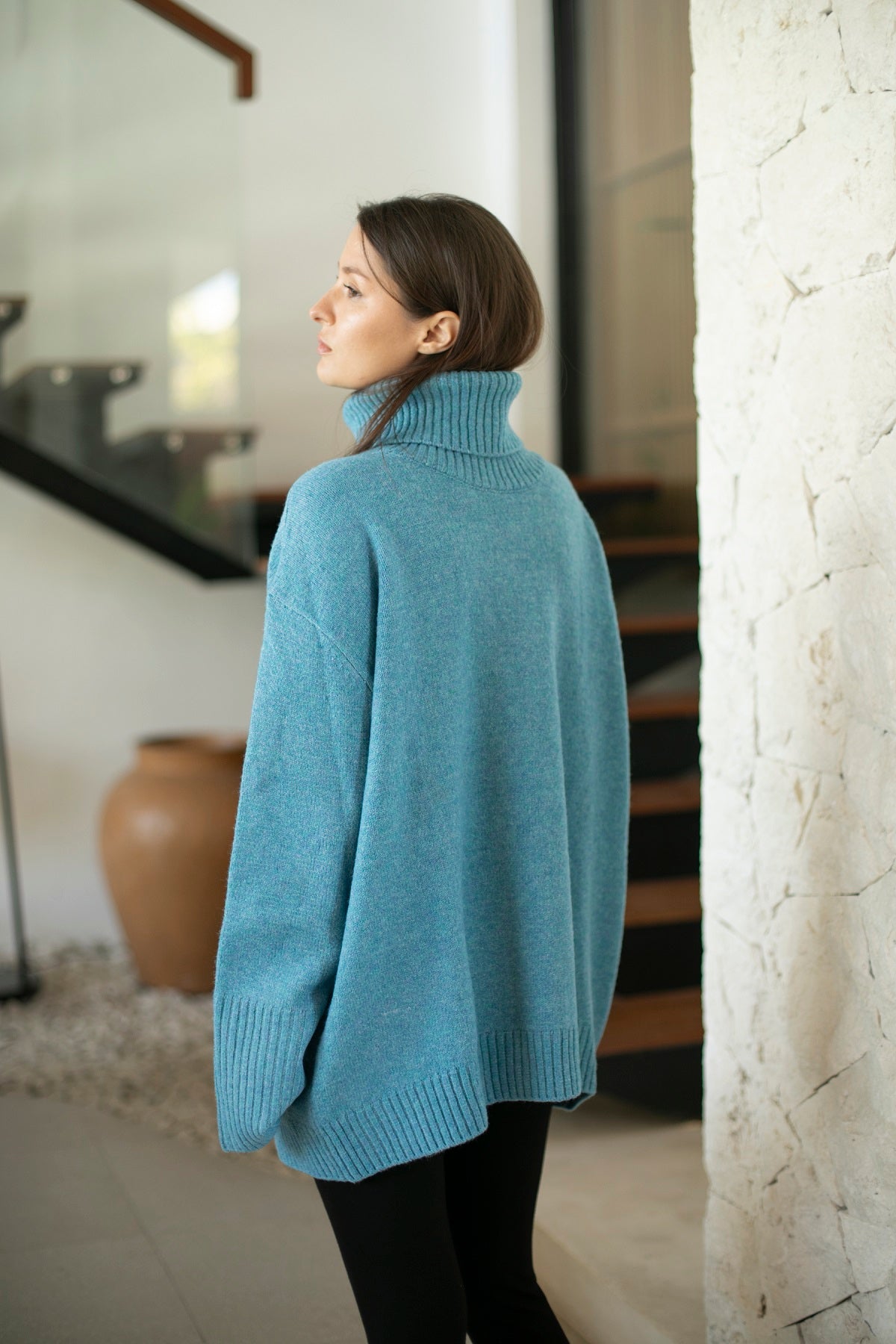 Top Pick. Dog Walker Sweater. Echo Verde EV8003 (Azure-Happy Green)