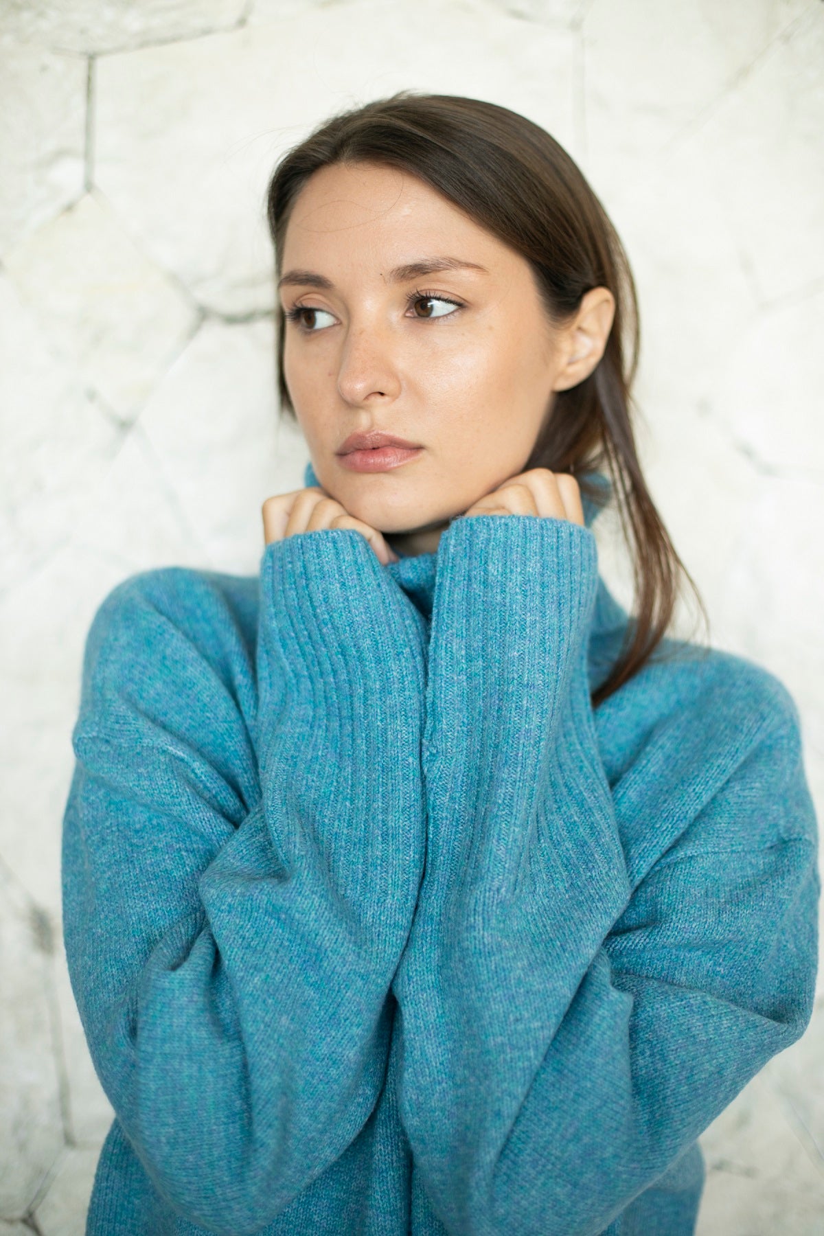Top Pick. Dog Walker Sweater. Echo Verde EV8003 (Azure-Happy Green)