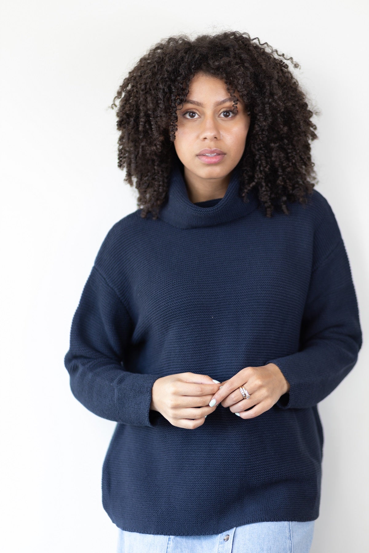 Echo Verde Dog Walker Sweater In Dark Navy-Dog Walker Sweater In Navy